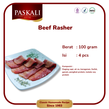 Smoked Beef Rasher Paskali 100 Gram