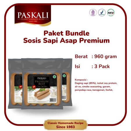 Paskali Bundle - 3 Sosis Sapi Asap Premium